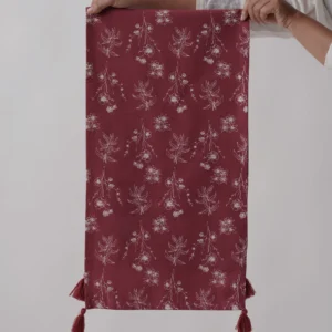 Wildflower Table Runner, Crimson Red