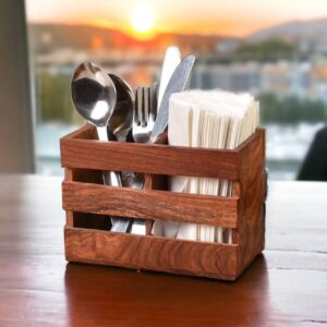 Craft Expertise Wooden Cutlery Holder/Spoon Holder/Pen Holder