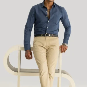 DOCKERS Solid Cotton Straight Fit Men's Casual Wear Chinos