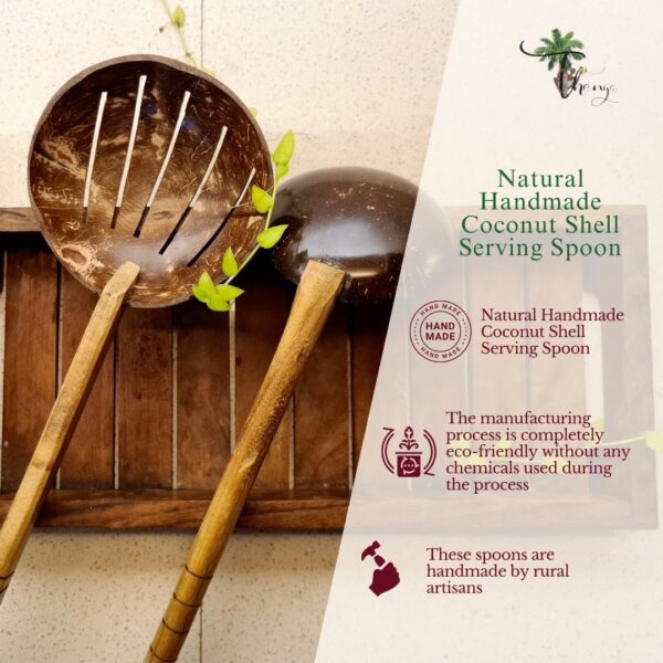 Thenga Coconut Shell Spoon Sets & Wooden Cooking Utensils - Image 2