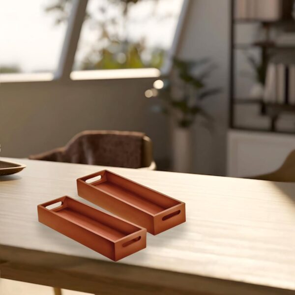 Dime Store Wooden Serving Tray Platter Multipurpose Tray | Serving Tray for Breakfast, Tea Serving, Tray for Storage - Image 2