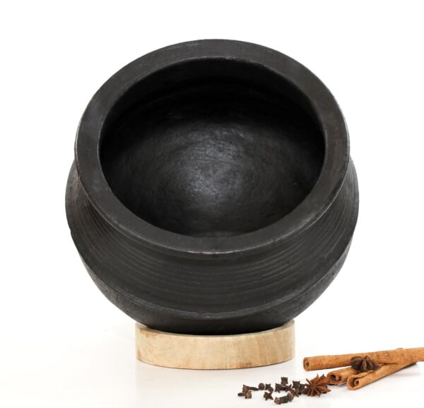 Craftsman Deep Burned Clay Rice Handi/Earthen/Mud/Mitti Pot for Cooking - Image 2