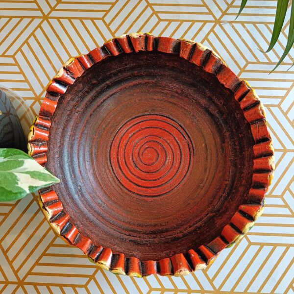 Niyara Handmade Earthenware Clay Terracotta Decorative Bowl, Urli, Flower Pot (Multi Color) - Image 5