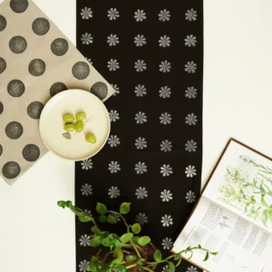 Tara Table Runner, Black