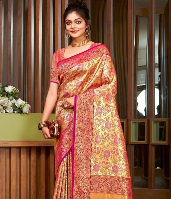 Luxury Silk Saree With Blouse Piece