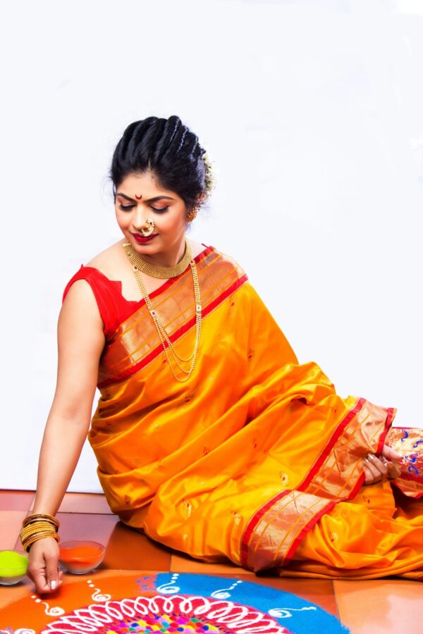 Floral Paithani Handloom Silk Saree