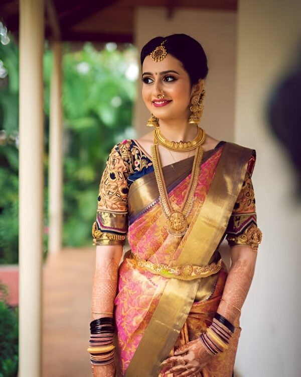 Customized Pure Handloom Silk Elegance Saree - Image 2