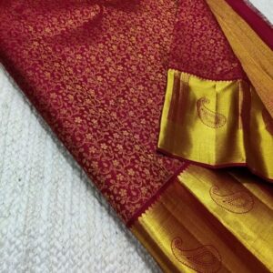 Handloom Silk Saree with Gold Zari