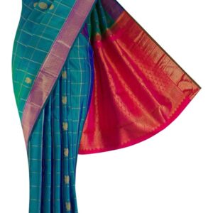 Green Dual Tone Handloom Pure Silk Saree