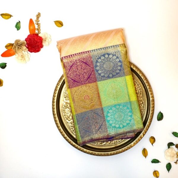 Multicolor Pure Handloom Silk Saree