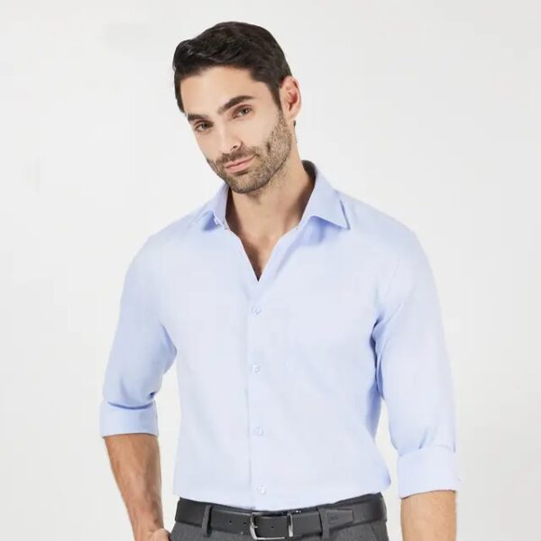 Solid Cotton Slim Fit Men's Formal Shirt