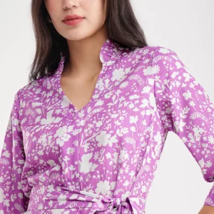 Floral Print Dress - Lilac